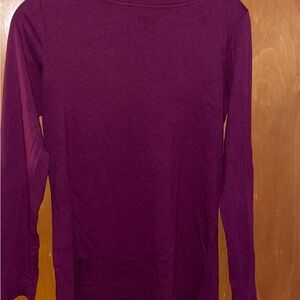 Women's Long Sleeve Burgundy Top